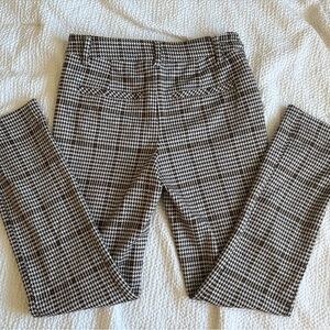 Women’s Size 0 Free People Molly Classic Brown Houndstooth Pants